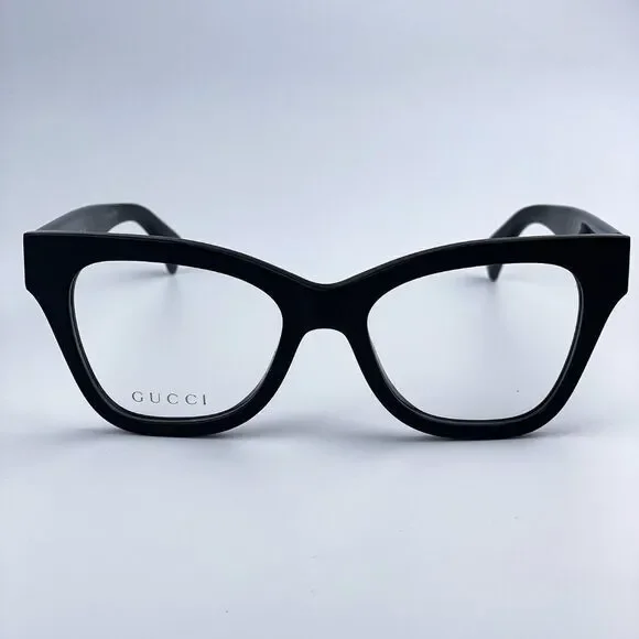 NEW Gucci GG1133O 003 Shiny Black Cat Eye Women LOGO Eyeglasses